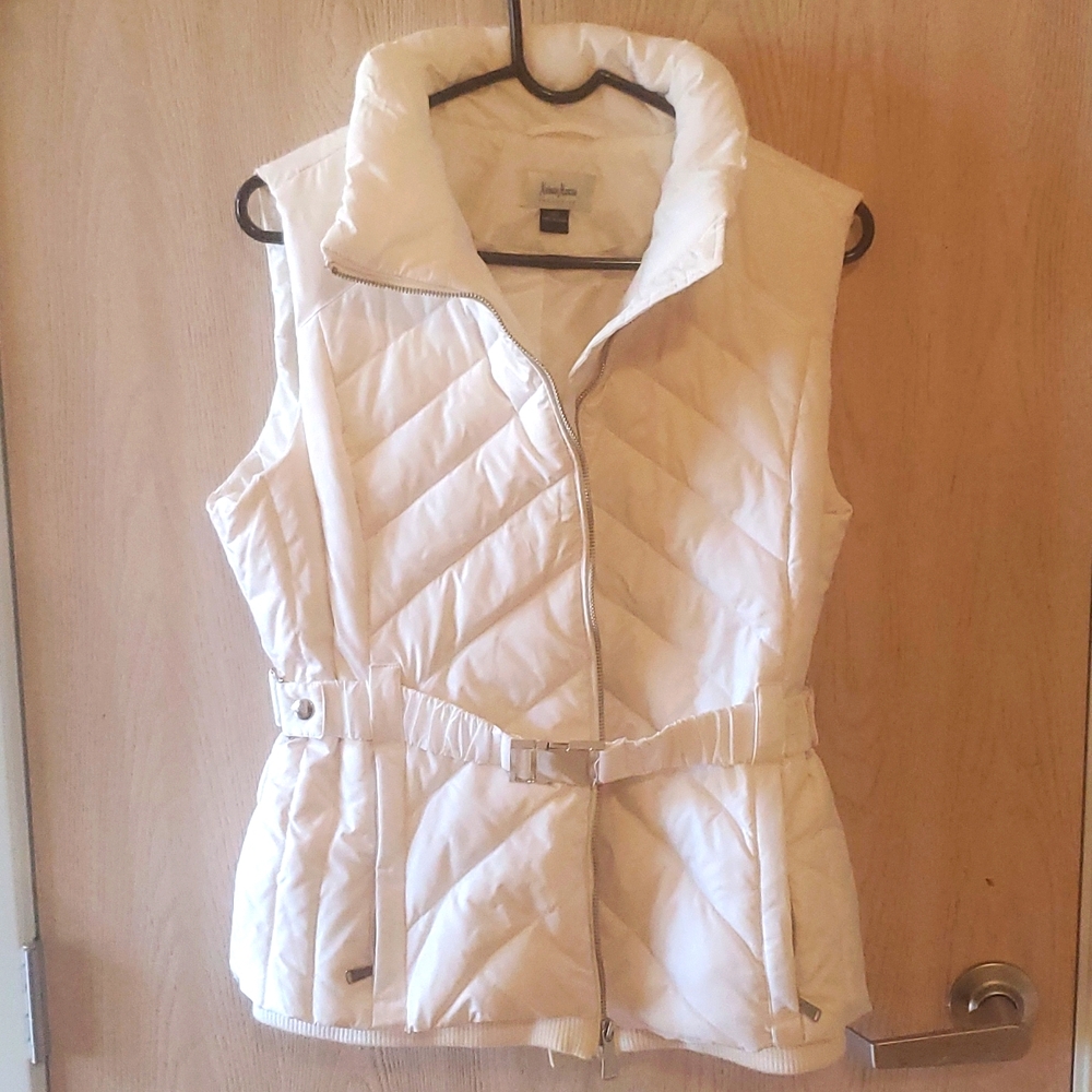 Neiman Marcus White Vest Jacket